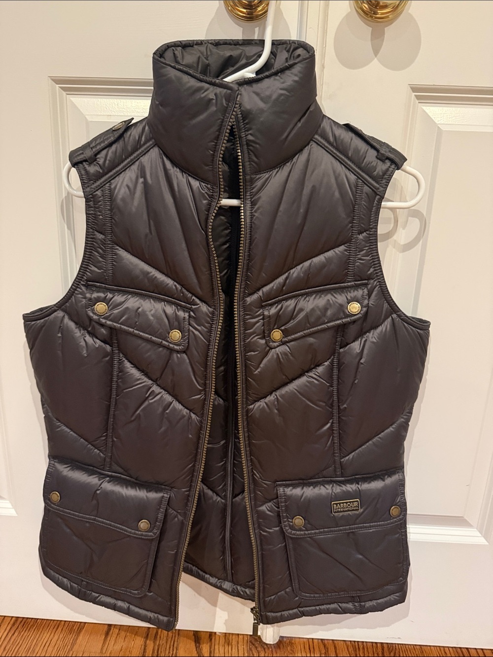 Barbour Dark Gray Quilted Puffer Vest